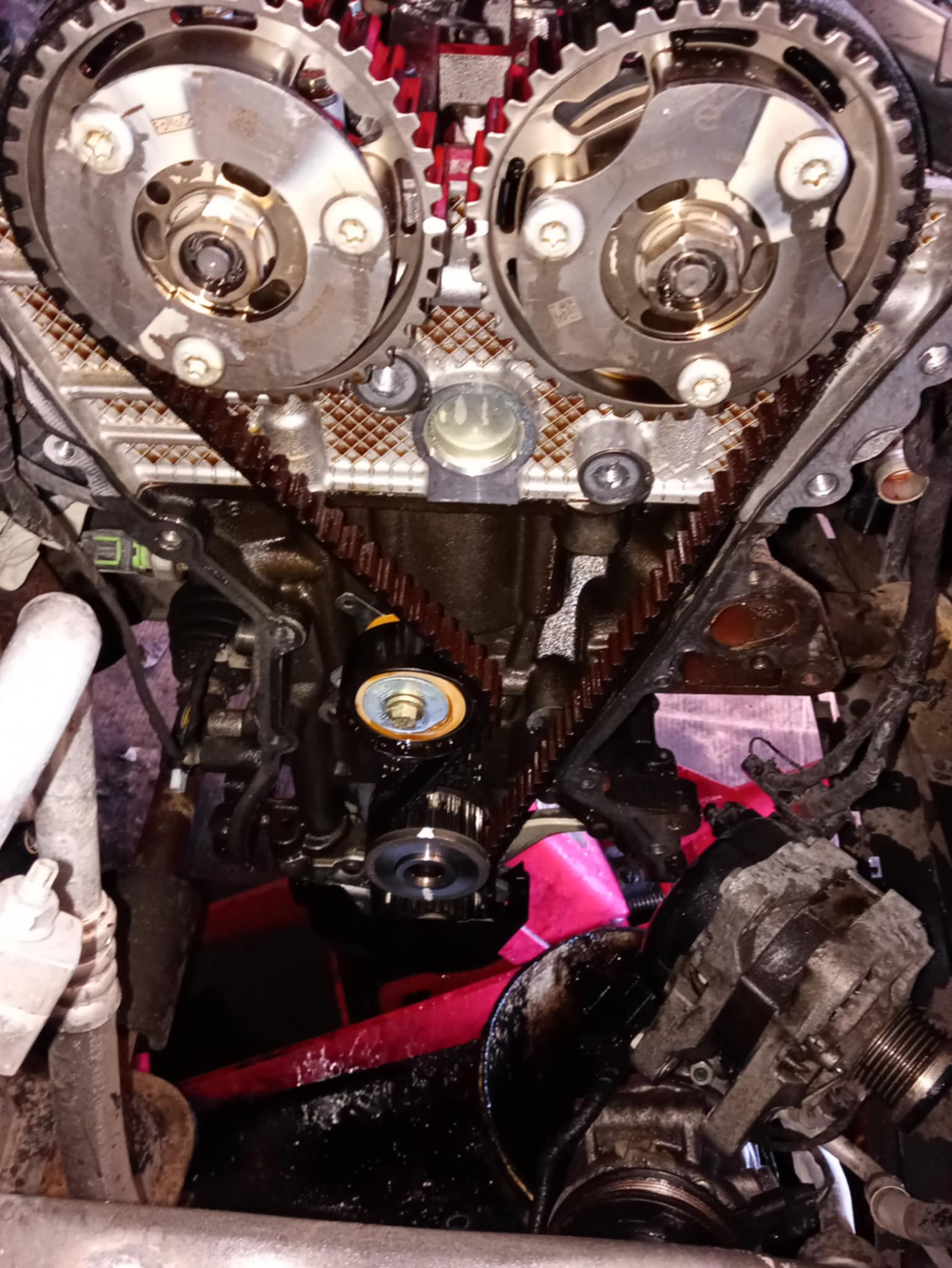 Engine timing chain repair carried out by John Hughes, mobile mechanic Shrewsbury